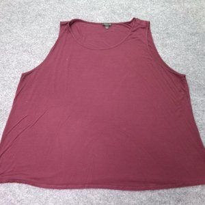 J. Jill Wearever Tank Top Red 4X Layering Stretch Basic Sleeveless Shirt Blouse